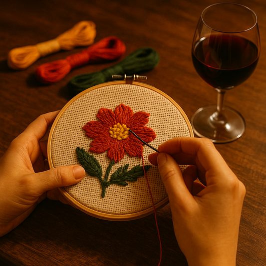 Needlepoint & Wine Class