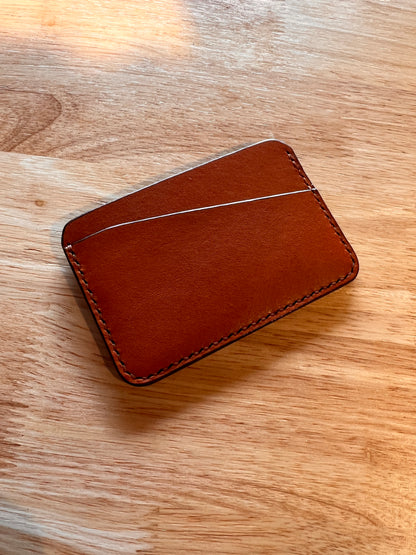 Three-Pocket Leather Card Wallet – Slim, Calm, Ready